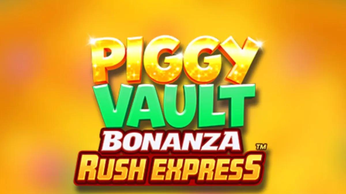 Tampilan visual mewah Piggy Vault Bonanza Rush Express dengan simbol piggy emas dan brankas